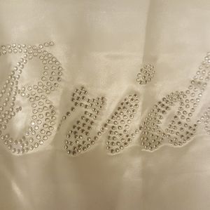 Bride Wedding Rhinestone Robe with belt